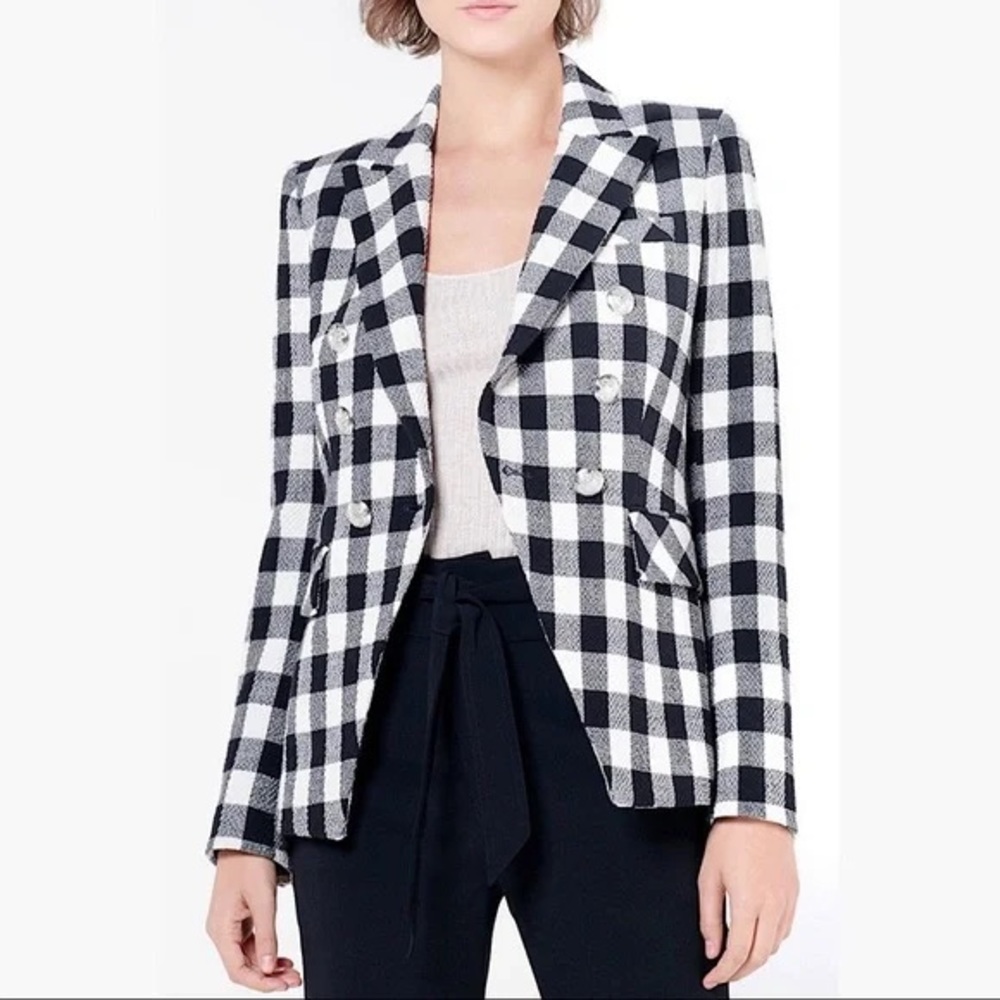 Veronica Beard Check Miller Dickey Jacket